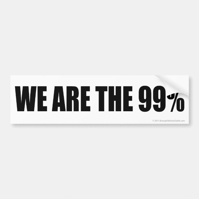 We Are The 99% Bumper Sticker (Front)