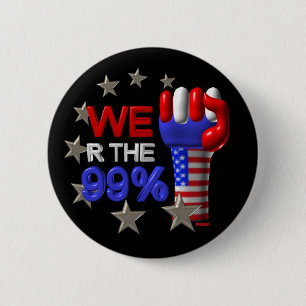 We are the 99 fist on 30 items 6 cm round badge