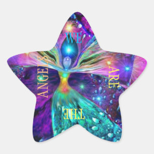 WE ARE THE ANGELS HEART STICKER