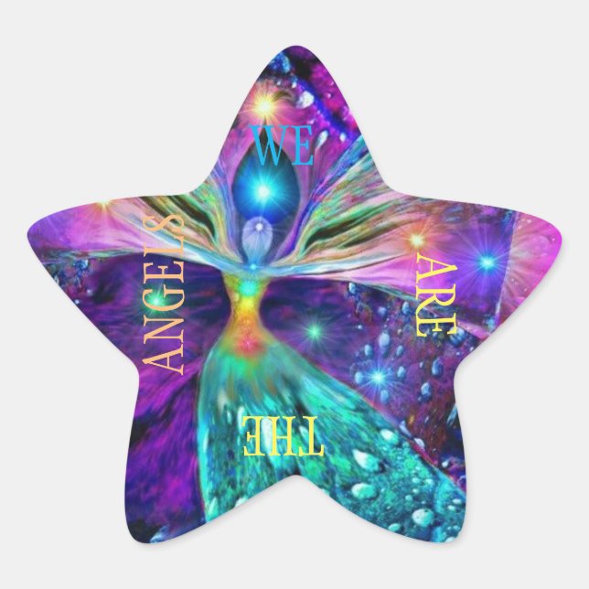 WE ARE THE ANGELS HEART STICKER (Front)