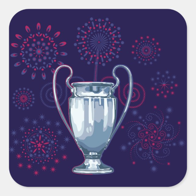 We are The Champions Square Sticker (Front)