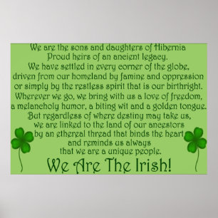 We Are the Irish! Poster Print
