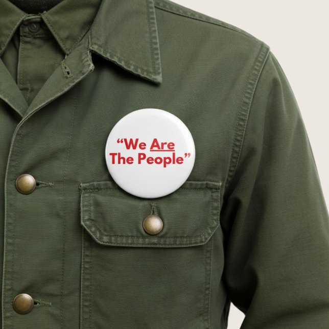 We Are The People Red Text Taxi Driver 10 Cm Round Badge (Creator Uploaded)