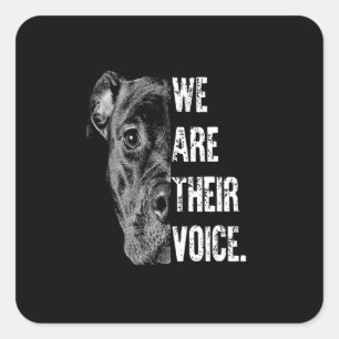 we are their voice square sticker