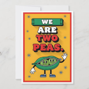 We Are Two Peas cute peas pun lover adorable Thank You Card