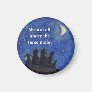 We Are Under the Same Moon Art Fridge Magnets