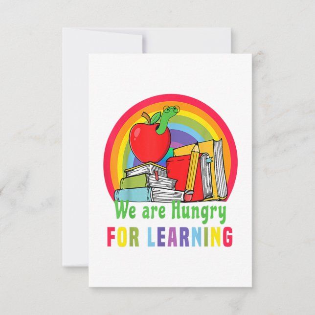We Are Very Hungry Caterpillar Teacher For Learnin Thank You Card (Front)