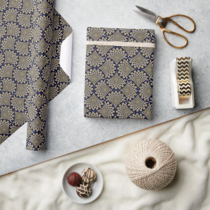 We Are Watching You Navy And Gold Art Deco Wrapping Paper