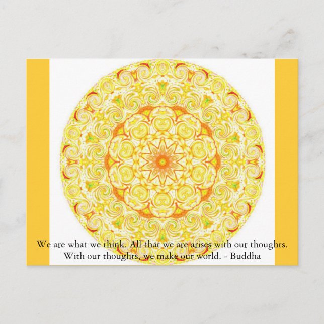 We are what we think. All that we are arises...... Postcard (Front)