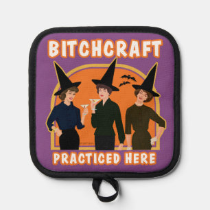 We are witches. pot holder