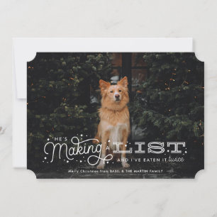 We ate the naughty list Funny Dog Christmas Card