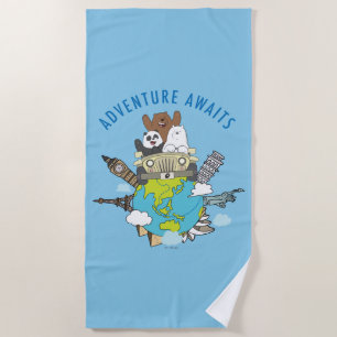 We Bare Bears - Adventure Awaits Beach Towel