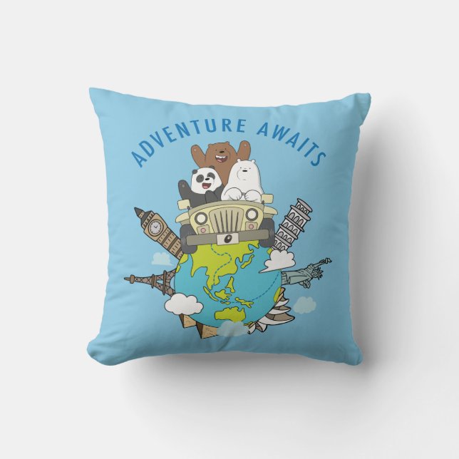 We Bare Bears - Adventure Awaits Cushion (Front)
