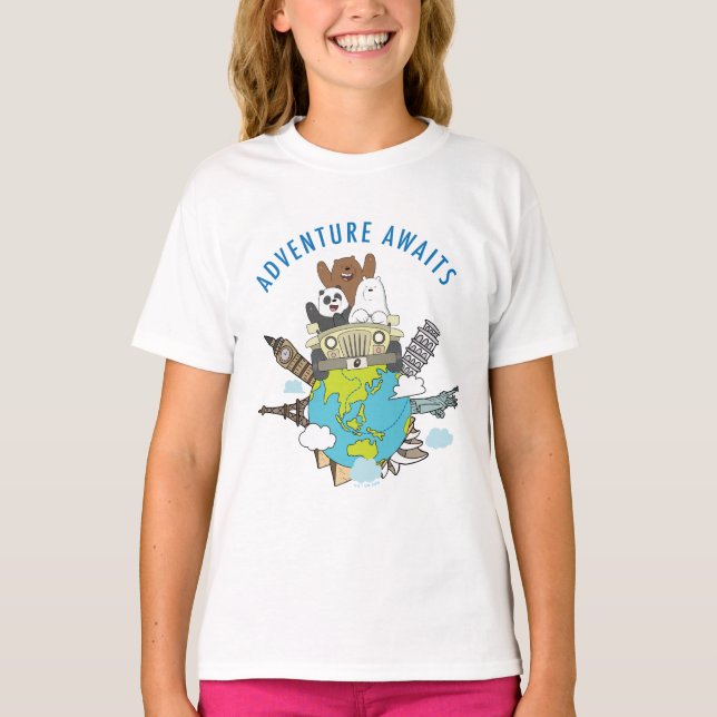 We Bare Bears - Adventure Awaits T-Shirt (Front)