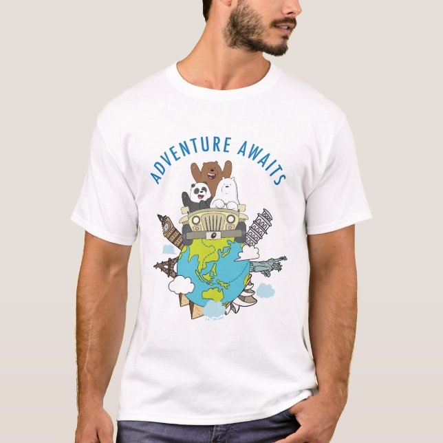 We Bare Bears - Adventure Awaits T-Shirt (Front)