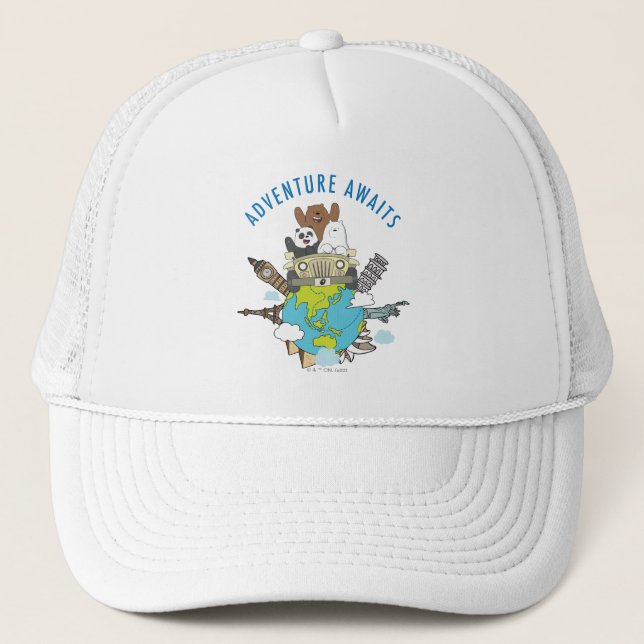 We Bare Bears - Adventure Awaits Trucker Hat (Front)
