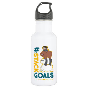 We Bare Bears and Chloe - #StackGoals 532 Ml Water Bottle