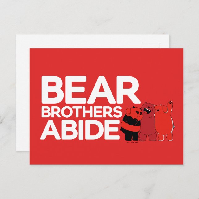 We Bare Bears - Bear Brothers Abide Postcard (Front/Back)