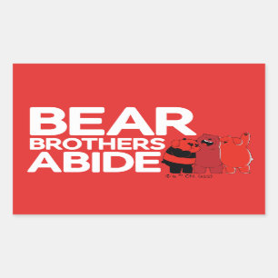 We Bare Bears - Bear Brothers Abide Rectangular Sticker