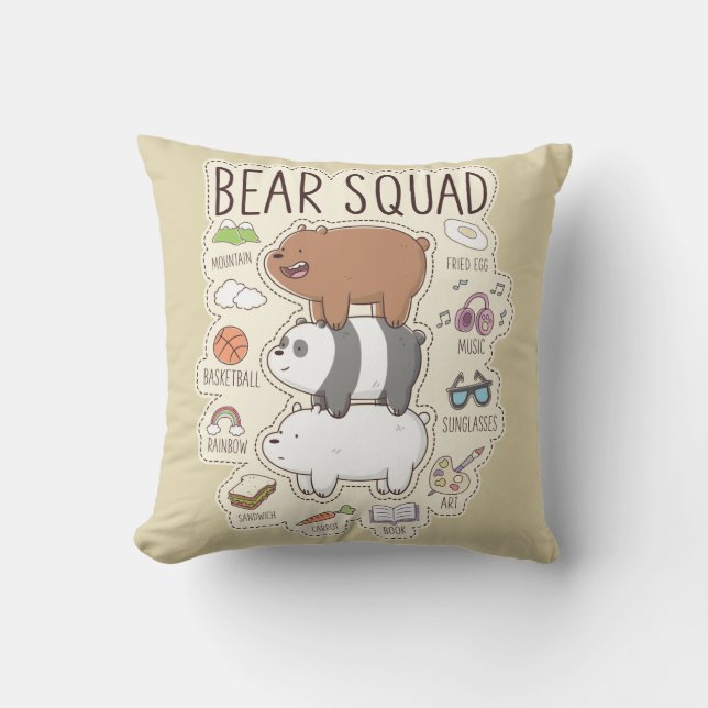 We Bare Bears - Bear Squad Journal Graphic Cushion (Front)