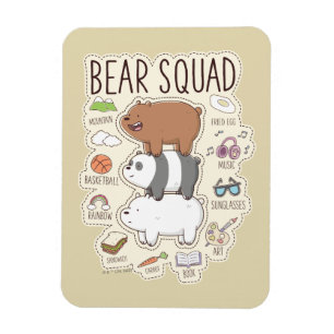 We Bare Bears - Bear Squad Journal Graphic Magnet