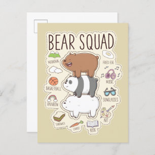 We Bare Bears - Bear Squad Journal Graphic Postcard