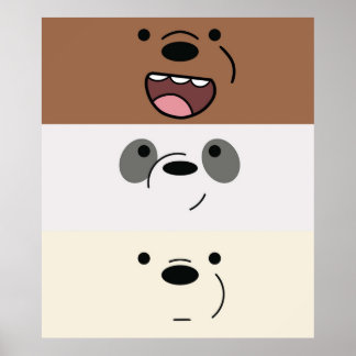 We Bare Bears Bear Stripes Poster