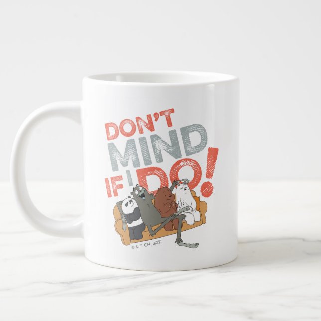 We Bare Bears & Charlie - Don't Mind If I Do! Large Coffee Mug (Left)