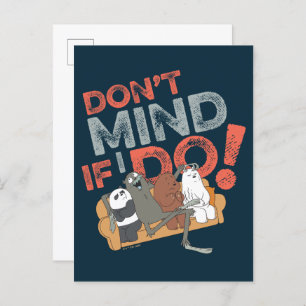 We Bare Bears & Charlie - Don't Mind If I Do! Postcard