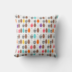 We Bare Bears Colorful Bear Pattern Cushion
