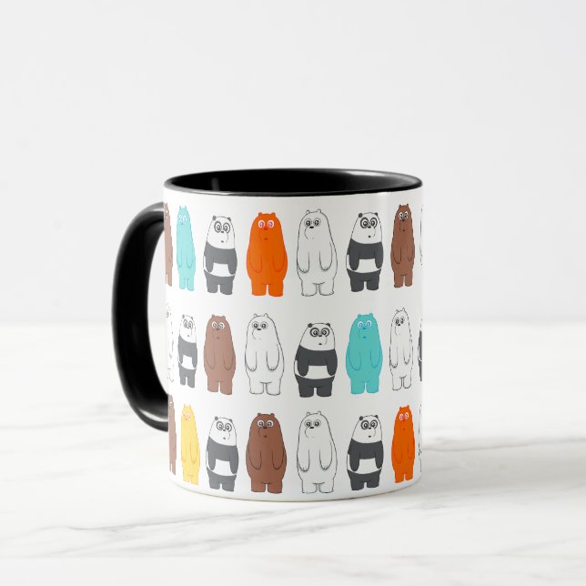 We Bare Bears Colorful Bear Pattern Mug (Front Left)