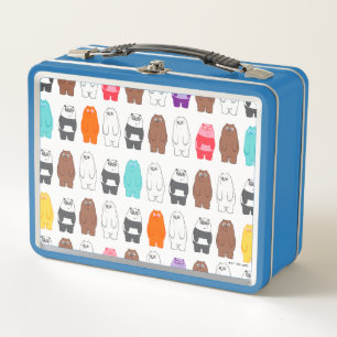 We Bare Bears Colourful Bear Pattern Metal Lunch Box