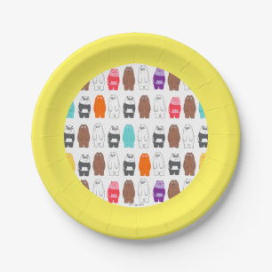 We Bare Bears Colourful Bear Pattern Paper Plate