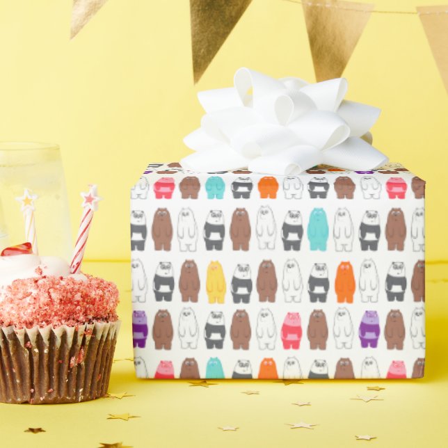 We Bare Bears Colourful Bear Pattern Wrapping Paper (Birthday Party)