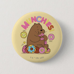 We Bare Bears - Grizz Doughnut Munchies! 6 Cm Round Badge