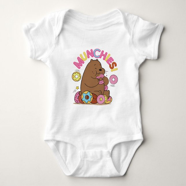 We Bare Bears - Grizz Doughnut Munchies! Baby Bodysuit (Front)