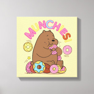 We Bare Bears - Grizz Doughnut Munchies! Canvas Print