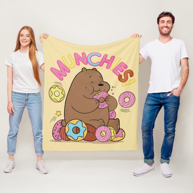 We Bare Bears - Grizz Doughnut Munchies! Fleece Blanket (In Situ)
