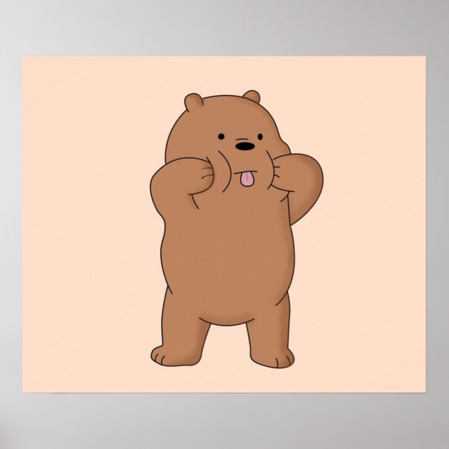 We Bare Bears™ Grizzly bear Poster (Front)