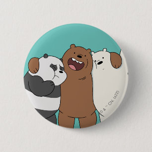 We Bare Bears Group Hug 6 Cm Round Badge