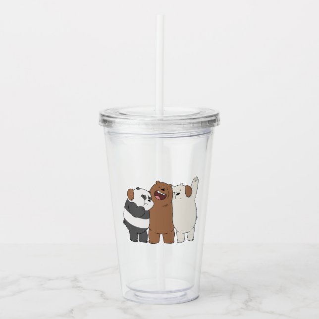 We Bare Bears Group Hug Acrylic Tumbler (Front)