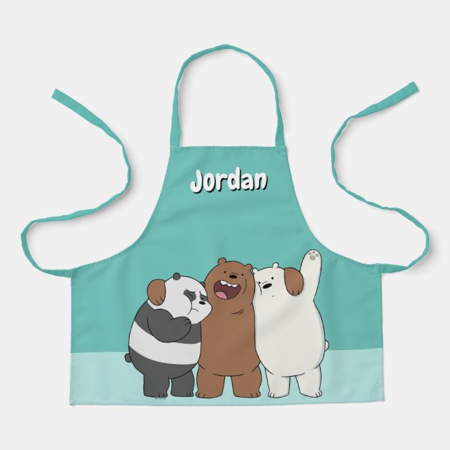 We Bare Bears Group Hug Apron (Front)