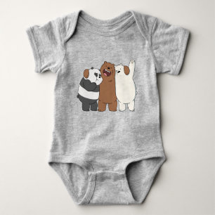 We Bare Bears Group Hug Baby Bodysuit