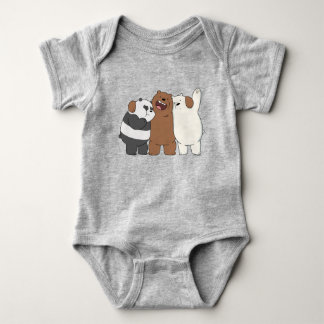We Bare Bears Group Hug Baby Bodysuit
