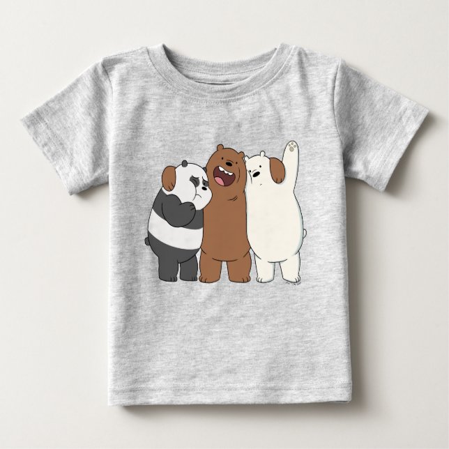 We Bare Bears Group Hug Baby T-Shirt (Front)