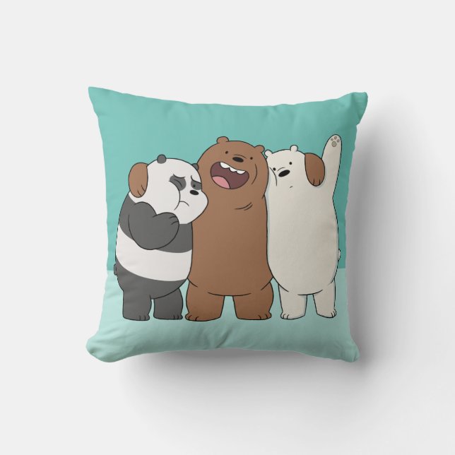 We Bare Bears Group Hug Cushion (Front)