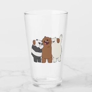 We Bare Bears Group Hug Glass