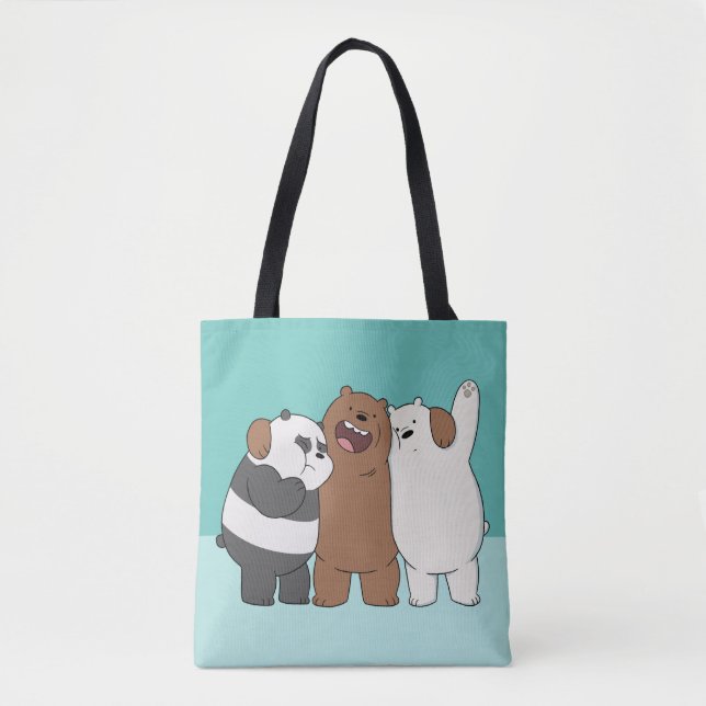 We Bare Bears Group Hug Tote Bag (Front)