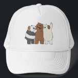 We Bare Bears Group Hug Trucker Hat<br><div class="desc">We Bare Bears | Check out Panda,  Grizz,  and Ice Bear in a group hug!</div>