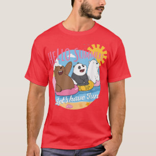 We Bare Bears Hello Summer! Grizz Panda Ice Bear T-Shirt